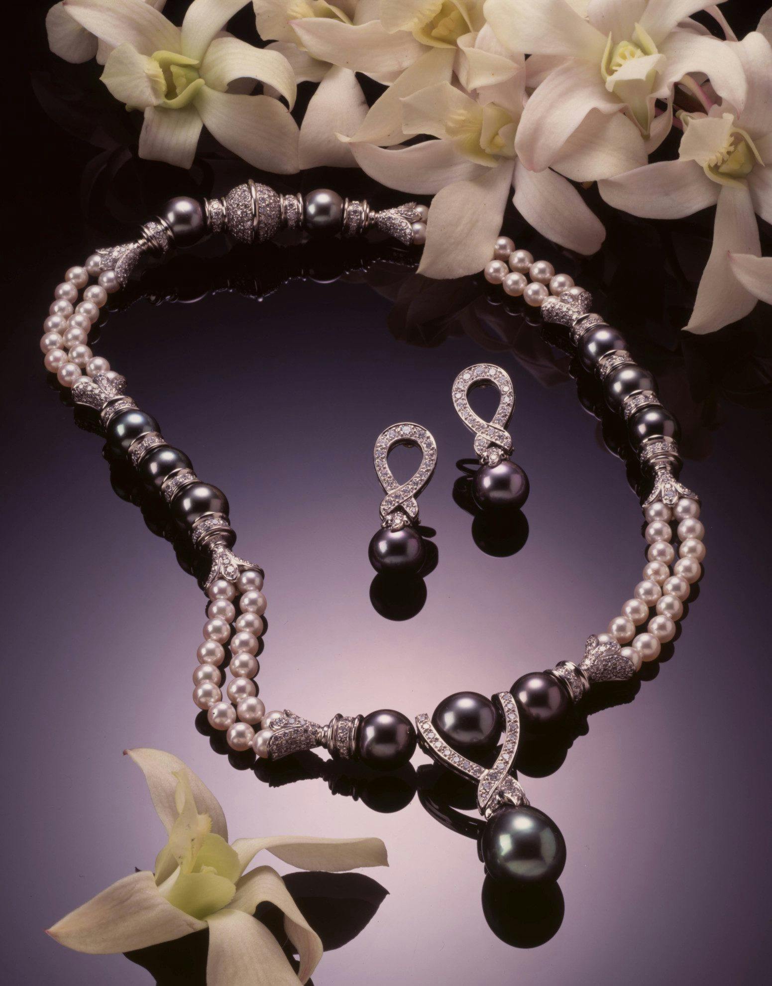 Tahitian pearls jewelry design for Robert Wan