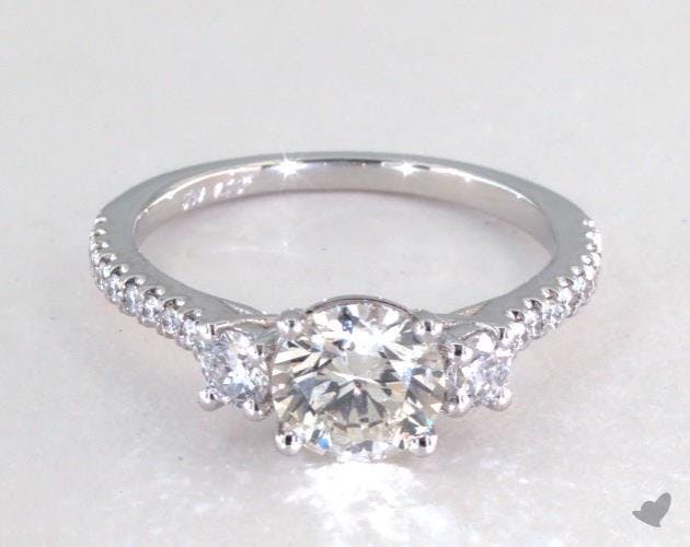 buying a one-carat diamond ring - three stone engagement ring