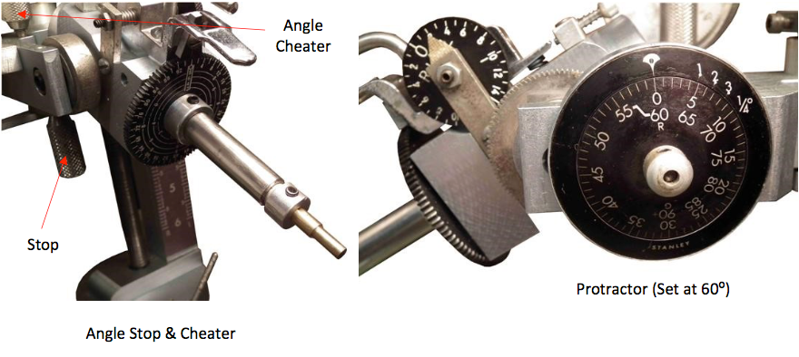 angle stop, angle cheater, and protractor - faceting machines and equipment