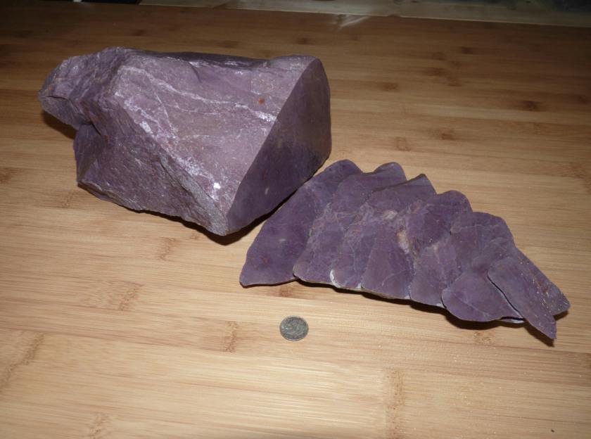 Slabbed Purple Jade Nodule