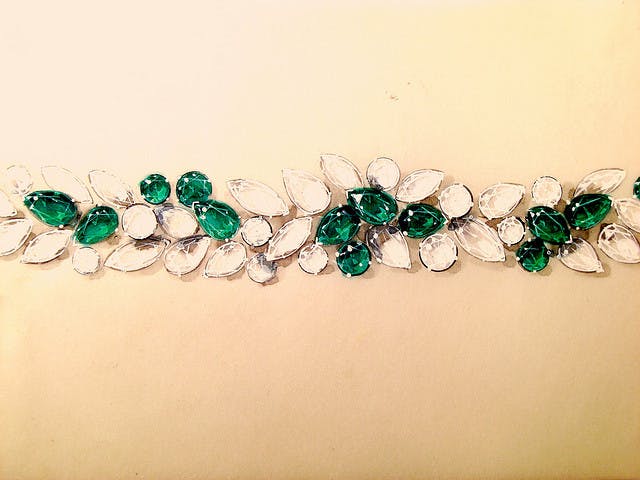 emerald and diamond bracelet