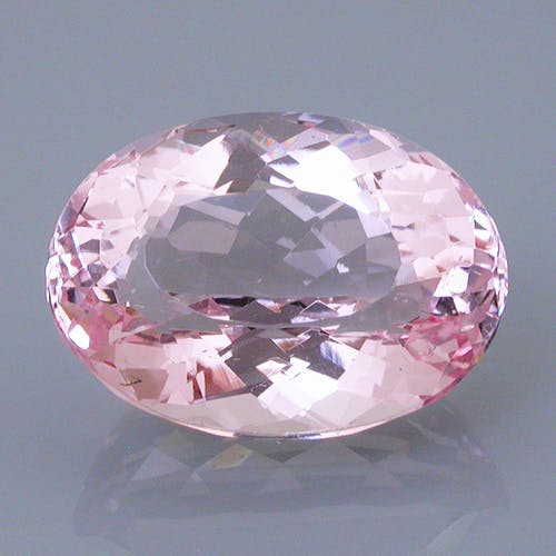 morganite 37 before - repaired and recut gems